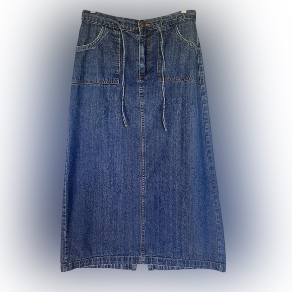 Vintage Denim Drawstring Skirt - Picture 3 of 4